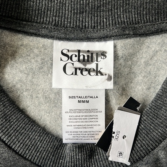 SCHITT’S CREEK Graphic Crewneck Sweatshirt Gray NWT Size Medium - Picture 5 of 12